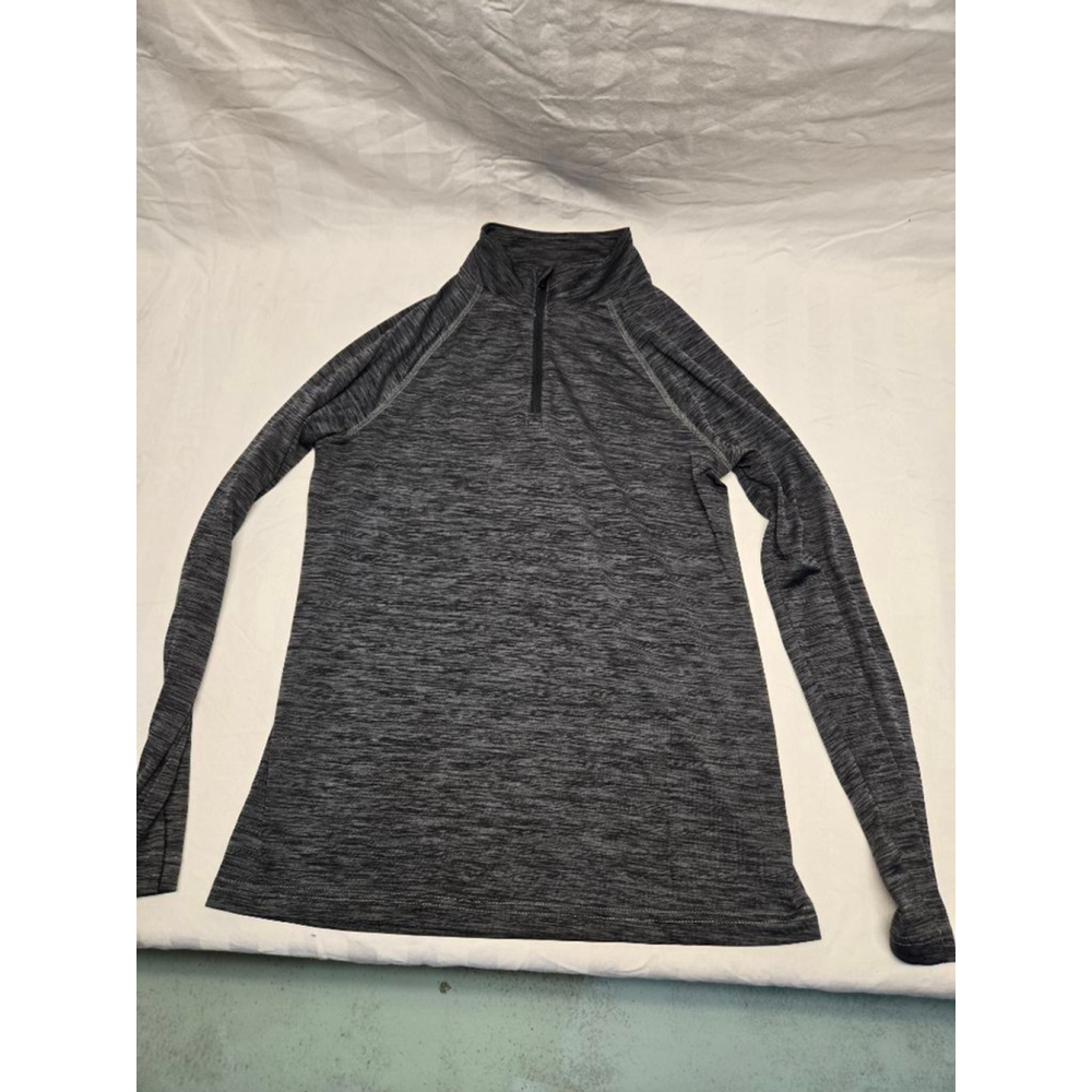 Women's Charles River Apparel Heather Gray Long Sleeve Quarter Zip Size M